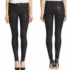 Joe's Jeans Jet Black Sparkler Mid Rise Skinny Jeans Size 27
